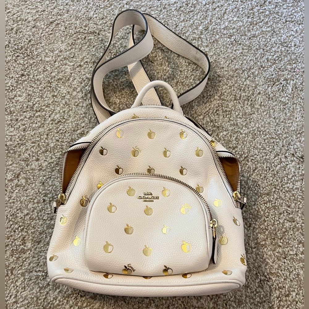 Coach Backpack with Apple Print
